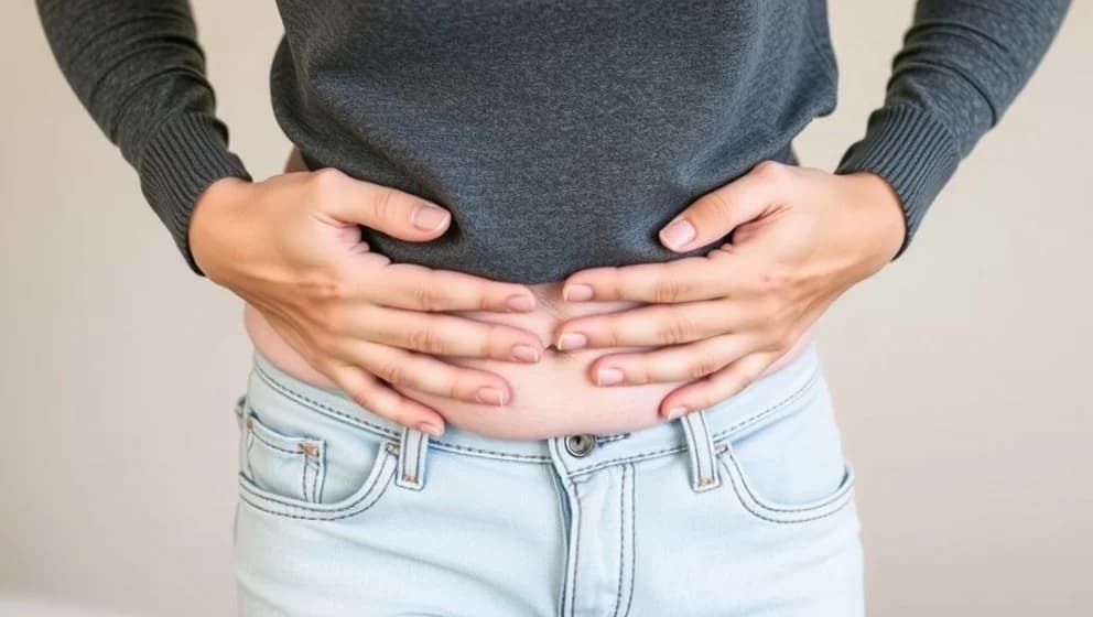 Ont på vänster sida av magen